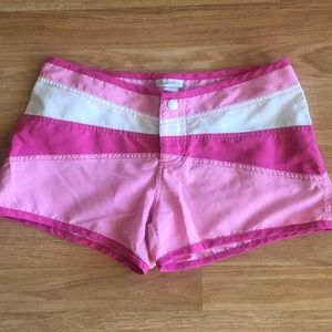 Pink swim cover up shorts